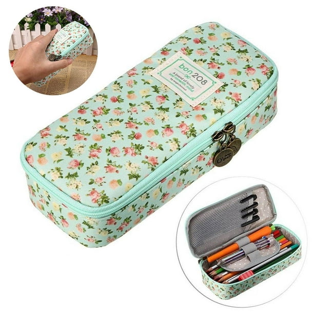 Large floral pencil case deals
