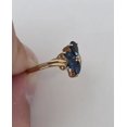 thumbnail image 2 of 2Ct Pear Cut Lab Created Blue Sapphire Women's Engagement Ring 14K Yellow Gold Plated, 2 of 3
