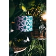 thumbnail image 4 of Pendant lampshade, home decor ideas, handmade drum lampshade, ceiling or lampbase handmade batik lampshade - all sizes - Pink and Green, 4 of 5
