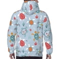 thumbnail image 7 of Uemuo Sea Turtle Pattern Men's Hoodie - Casual Pullover Hoodie with Kangaroo Pocket, Stylish Hooded Sweatshirt for Everyday Wear-Medium, 7 of 7