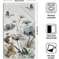 thumbnail image 2 of Grey Floral Hand Towels  Botanical Fingertip Towels Set of 2 Soft Guest Face Towel Bathroom Decorations Thin Kitchen Tea Dish Towels, 2 of 16