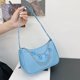 thumbnail image 3 of Bolso de hombro Hugo para mujer y niña informal PU axilas fiesta Azul monedero de paja, 3 of 8