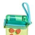 thumbnail image 3 of Mainstays 14 fl oz Novelty Water Bottle, Sipper, Strawberry, Green, with Handle, Silicone Straw, 3 of 7