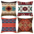 thumbnail image 2 of Baywell Bohemian Style Decor Lumbar Pillow Case ,Throw Pillow Covers Home Decor Set of 1/4 Pillow Cases Living Room Decorative 18 x 18 Inches Cushion Couch Sofa Pillowcases, 2 of 2