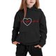 thumbnail image 4 of Conjunto de sudadera con capucha de manga larga para niños con estampado en forma de corazón y pantalones deportivos con lazo en las piernas, conjunto deportivo informal de dos piezas para niños, poli, 4 of 5