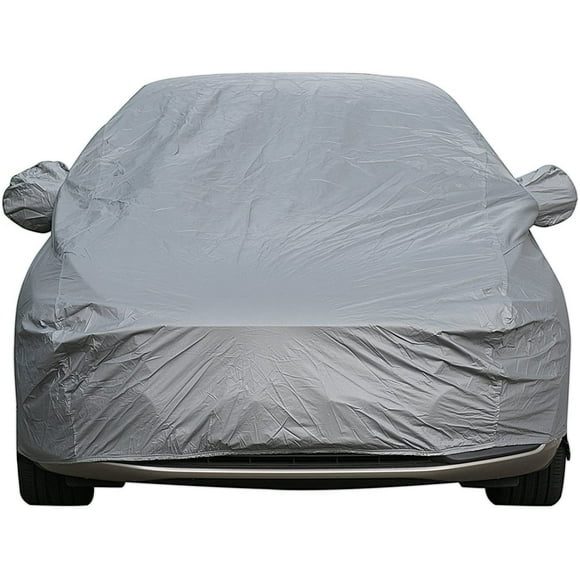 Universal Fully Waterproof Scratch Proof Durable Car Cover Auto Cover Tarpaulin Breathable Cotton Lined Protective Cover (S: 400 * 160 * 120Cm)