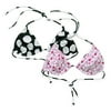 Juniors Dots to Flowers Reversible Triangle Bikini Top