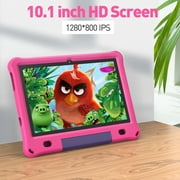Android 14 Kids Tablet 10.1 inch with Case, 3GB, 64GB, IPS Touch Screen, Quad-Core,1280x800 | Wi-Fi6 | 6000mAh | Google Certified(Pink)
