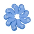 thumbnail image 3 of Cubiertas de cabezales de 9pcs Golf Club, regalos de golfistas protectores creativos, accesorios livianos, premium, de moda portátiles a prueba de Azul claro, 3 of 8