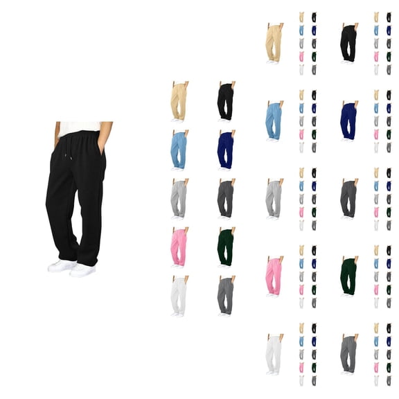 Boys Pants Boys Joggers Casual Athletic Straight Leg Open Bottom Sweatpants with Functional Pockets for Boys and Girls