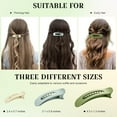 thumbnail image 2 of 9 Pcs Flat Hair Clips for Women Girl Lay Down Flat Claw Clips for Thick Fine Thin Hair 3 Size Alligator Hair Clips Matte Hair Barrette Nonslip French Hair Styling Accessories for Sectioning, 2 of 5