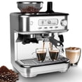 thumbnail image 1 of Eastvita 15-Bar Espresso Machine with LCD Display/Grinder/Milk Frother//PID Temperature Control - Professional Coffee Maker for Latte/Cappuccino/8.8 Oz Bean Hopper, 1 of 6