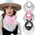 thumbnail image 2 of GHOONEY Cowgirl Bandanas for Rhinestone Fringe Scarf Bandanas Bachelorette Bandanas, 2 of 19