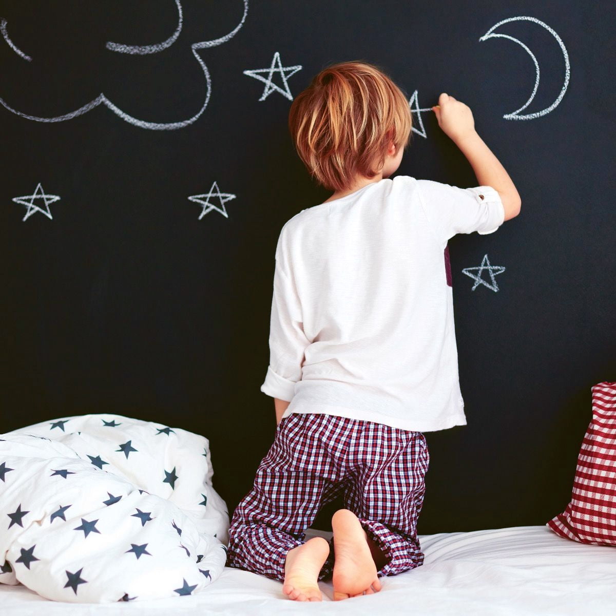 Tempaper Chalkboard Black Peel and Stick Wallpaper, 20.5" x 16.5'
