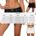 thumbnail image 3 of UAMVSH Womens Denim Skirt Stretchy Low Waist Polka Dots Print Short Skirts Side Split Casual Mini Jean Skirt with Pockets, 3 of 6