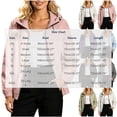 thumbnail image 2 of SEMPAI Water Proof Jacket for Women Windbreaker Jacket Women Hooded Casual Long Sleeve Coat with Pocket Loose Full Zipper Fitness Suit Blue XL, 2 of 6