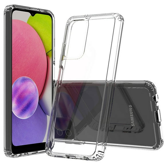 Clear Case for Samsung Galaxy A03s, Aquaflex Semi-Flexible TPU [Shock Absorbing] Transparent Phone Cover