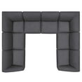 thumbnail image 3 of Modway Comprise 8-Piece Sectional Sofa in Charcoal, 3 of 10