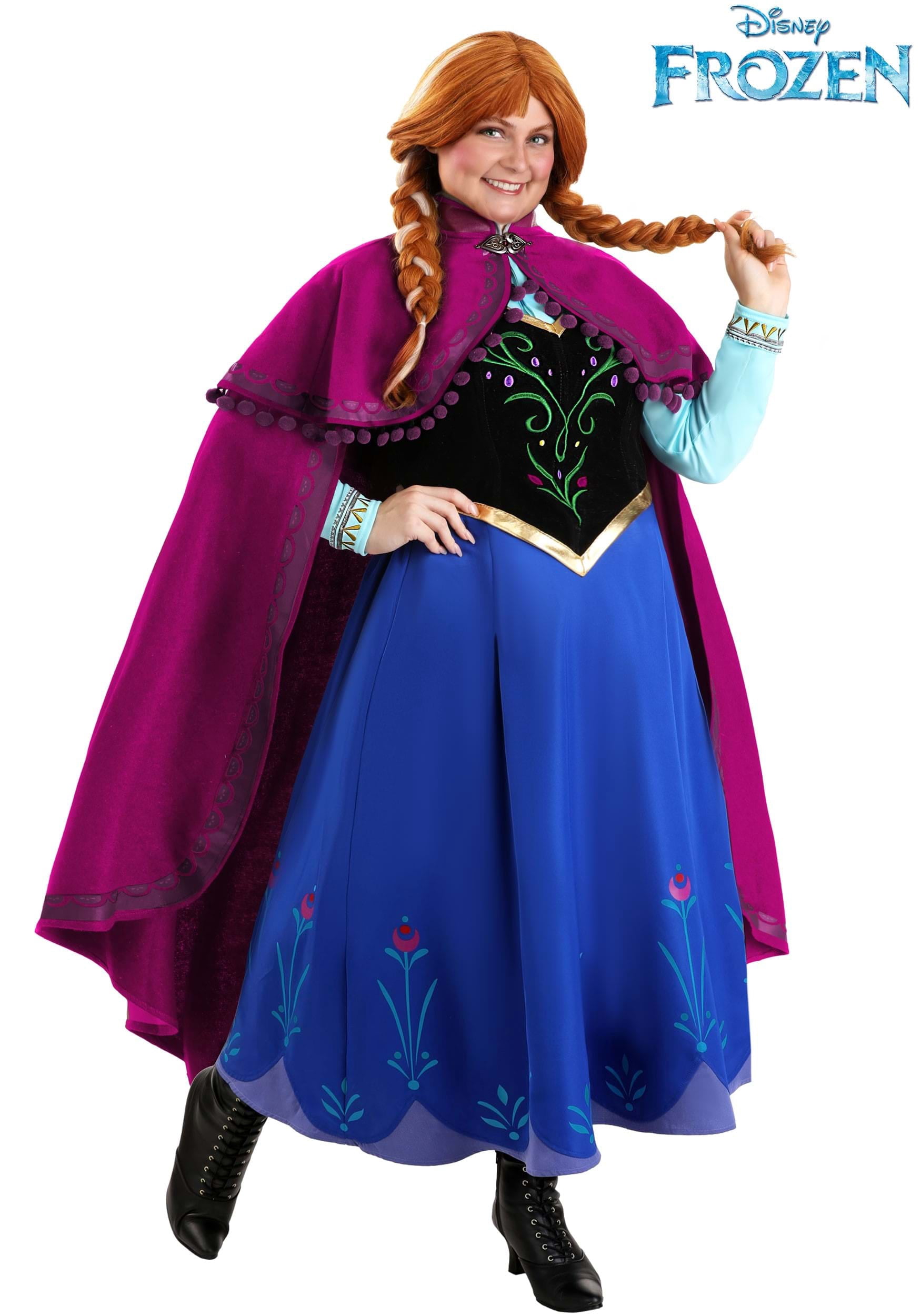 Plus Size Premium Disney Frozen Anna Costume for Women - Walmart.com