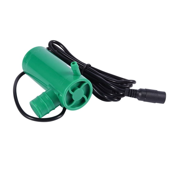 12V DC Amphibious Submersible Water Pump Hmax 9 M 500 L/h Flow Pond Land Watering Green