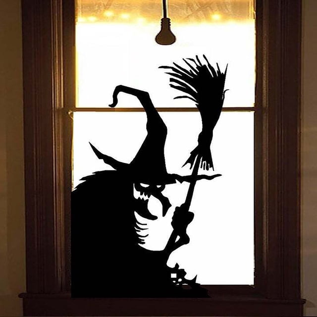 Harpily Wall Decor Halloween Witch Door Sticker Sticker Party Scene Layout Living Room Stairs Wallpaper