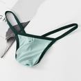 thumbnail image 2 of Arnsht Men's Fashion Sexy Erotic Panties Stretchy Low Waist Solid Color Triangle Panties Underwear Breathable Thong Briefs Green M, 2 of 4