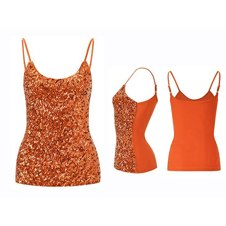 トップス theredthread fur sequins camisole Amazon.com: Sparkly Sequin Tank Top Camisole Adjustable