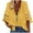 Yellow, variant on fatyb Womens Blouses Zip V Neck Mesh Patchwork Tops 3/4 Bell Sleeve Loose Dressy T Shirts for Women