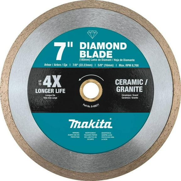 7 In. Continuous Rim Diamond Blade For General Purpose