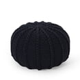 thumbnail image 7 of GDF Studio Agatha Modern Knitted Cotton Round Pouf, Dark Blue, 7 of 7