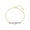 thumbnail image 2 of Pulsera Esclava Dama Con Swarovski Multicolor Oro 14K Lam dorado Unitalla, 2 of 7