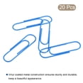 thumbnail image 3 of Uxcell Paper Clips 3.9 Inch Vinyl Coated for Office Home Blue Count 20, 3 of 6