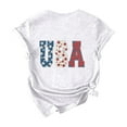 thumbnail image 2 of Fartey USA Flag Tee Shirt for Women 4th of July Memorial Day Gift T Shirts Casual Loose Short Sleeve Crew Neck Tops Trendy Graphic Tees Independence Day Patriotic Blouses White M, 2 of 4