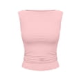 thumbnail image 5 of Ixbnca Womens Tank Tops Trendy High Neck Sleeveless Casual Tops Comfortable Solid Color Slim Outfits Clothing, 5 of 6