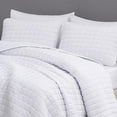 thumbnail image 3 of Chezmoi Collection Wilmer 3-Piece Waffle Quilt Set Queen Size, White, Soft and Cozy Waffle Weave Textured Lightweight Bedspread for All Season Quilt (94x98in) + 2 Standard Pillow Shams, 3 of 9