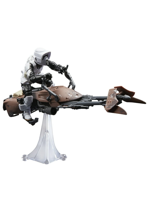Star Wars The Vintage Collection Brown Speeder Bike Vehicle & White Scout Trooper Action Figure (3.75)