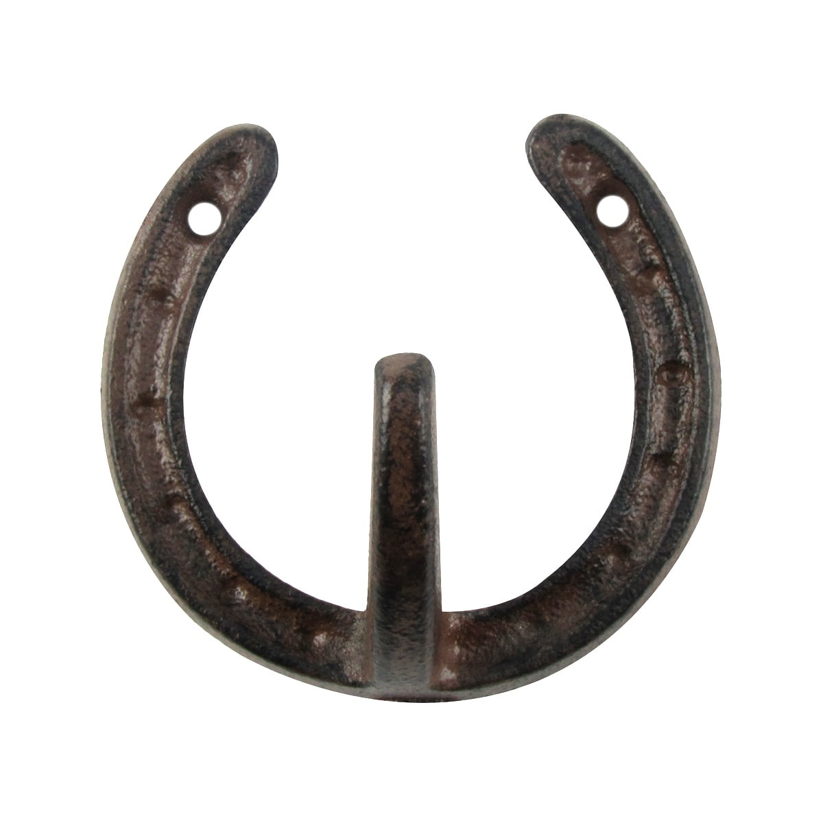 6 Rustic Western Cast Iron Horseshoe Horse Hook Key Coat Hanger Wall Mount Rack 