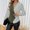 Green, variant on YHAJDS Women's Casual Long Sleeve Shirts Stripe Patchwork V Neck Waist Cinched Shirt Top Casual Top