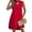 #0030-Red, variant on Women's Midi Dresses Halter Neck Cutout Layered Hem Dresses Casual Daily Style Lightweight Breathable Flowy Loose Fit Summer Dresses