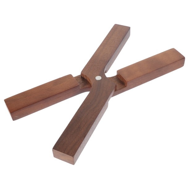 1 tapete plegable de nogal resistente al calor para tetera tipo X tapete (marrón claro)