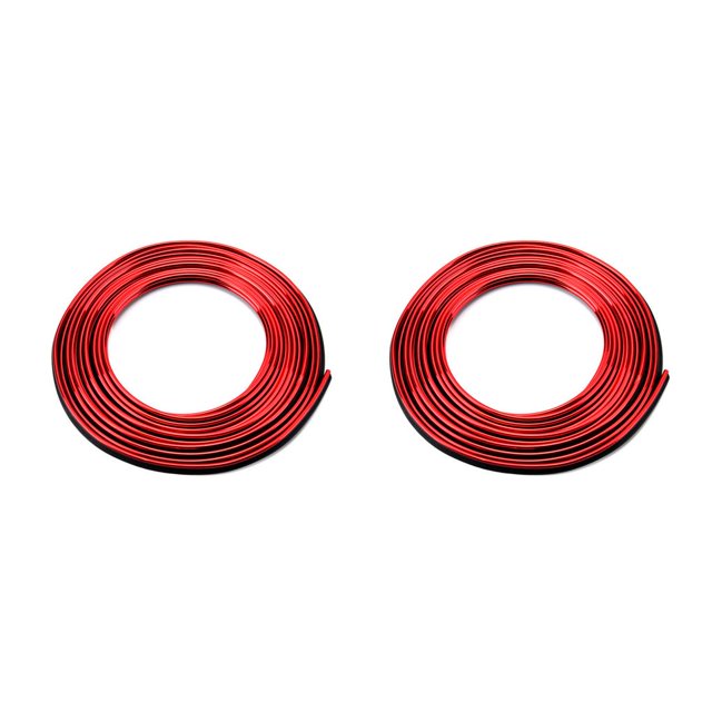 stanreset 5M Line Car Interior Decor Strip Red Point Edge Gap Door Panel Accessories TrimM red 2Set