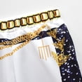 thumbnail image 7 of HaCpiu Halloween Anime Cosplay Costume, 3-Piece Halloween Cosplay Outfits Stage Performance Set, Halloween Costume with Sparkly Jacket, Inner Top & Shorts, 7 of 7