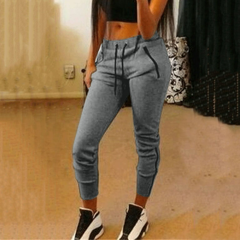 Pockets Zipper Sport Workoutgym Women'S Pants Sweatpants Cozy Soft Casual  Women Pants XL 