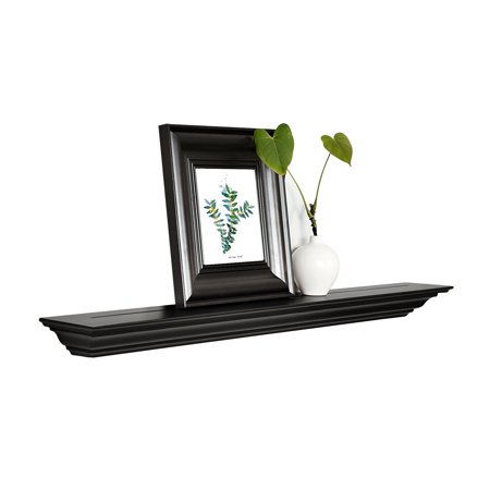 Welland 24 Corona Crown Molding Floating Wall Shelf Black Welland 24 Corona Crown Molding Floating Wall Shelf Black