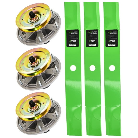 8TEN Spindle Medium Lift Blade Kit for John Deere 60 inch 757 737 MK1002307