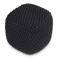 thumbnail image 4 of Posh Living Luc Cotton Yarn Pouf Black, 4 of 8