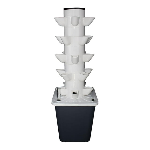 Almencla Hydroponic Kit Garden Water Pump Hose Vertical Gardening Planter 25Holes