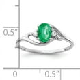 thumbnail image 2 of Primal Gold 14 Karat White Gold 6x4mm Oval Emerald and Diamond Ring, 2 of 4
