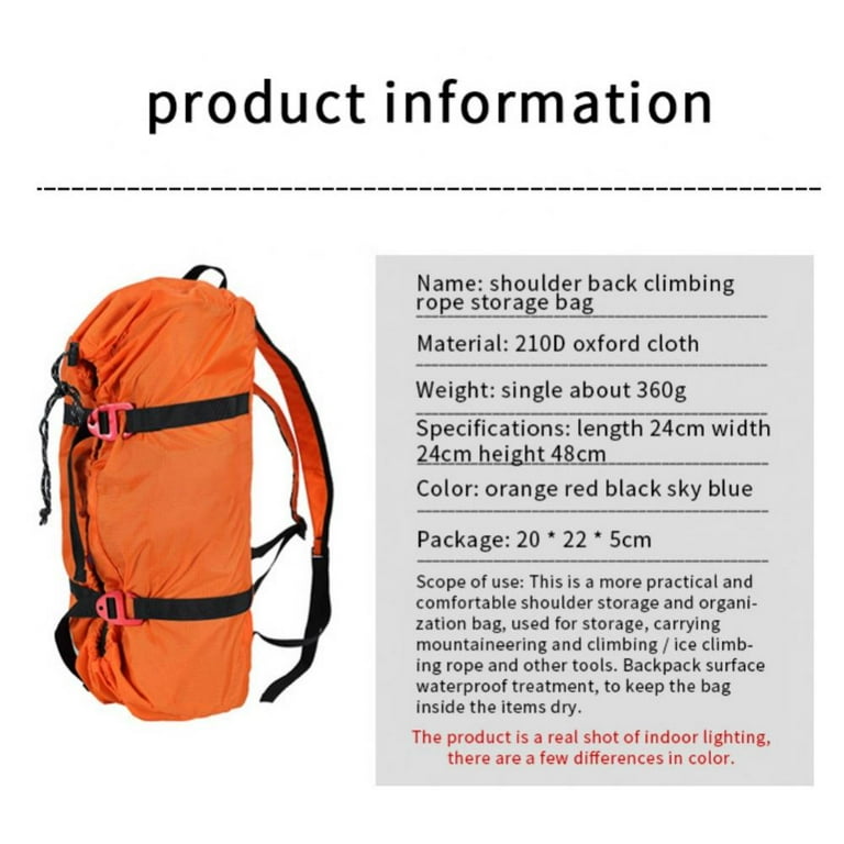 Climbing rope backpack deals