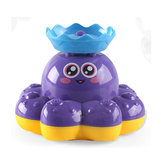 Juguete de baño, pulpo de agua pulverizada, puede flotar y girar con fuente, bañera flotante, ducha, piscina, juguete de baño para bebé, niño pequeño, fiesta infantil Fokelyi HMHZ627-2